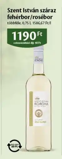 EcoFamily Szent István száraz fehérbor/rosébor ajánlat
