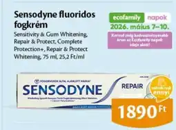 EcoFamily Sensodyne fluoridos fogkrém ajánlat