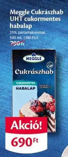 EcoFamily Meggle Cukrászhab UHT cukormentes habalap ajánlat