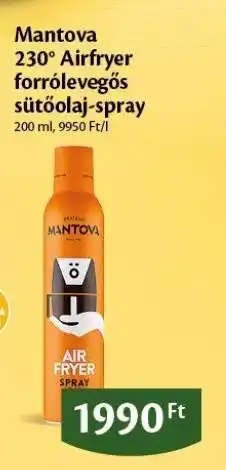 EcoFamily Mantova 230° Airfryer forrólevegős sütőolaj-spray ajánlat