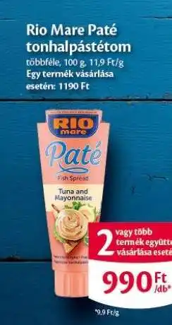 EcoFamily Rio Mare Paté tonhalpástétom ajánlat