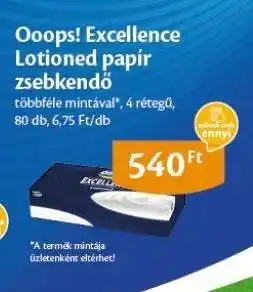 EcoFamily Ooops! Excellence Lotioned papír zsebkendő ajánlat