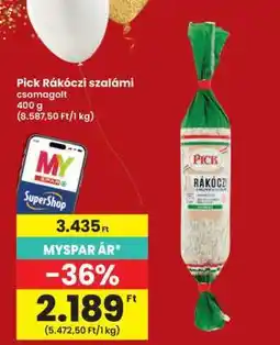 Interspar PICK Rákóczi szalámi ajánlat