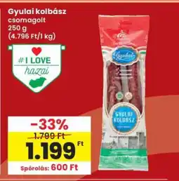 Interspar Gyulai kolbász ajánlat