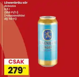 Interspar Löwenbräu sör dobozos ajánlat