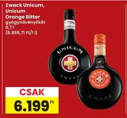 Interspar Zwack Unicum, Unicum Orange Bitter ajánlat