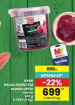 Interspar SPAR HAZAI.SZERETEM ecetes cékla vödrös ajánlat