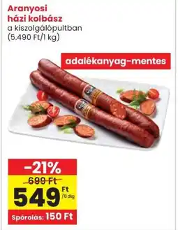 Interspar Aranyosi házi kolbász ajánlat