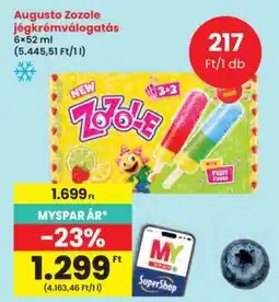 Interspar Augusto Zozole jégkrémválogatás ajánlat