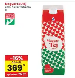 Interspar Magyar ESL tej ajánlat