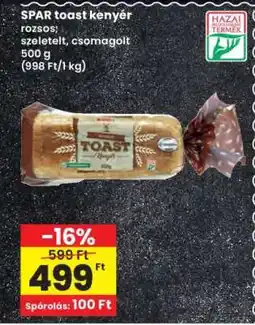 Interspar SPAR toast kenyér ajánlat