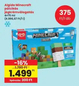 Interspar Algida Minecraft pálcikás jégkrémválogatás ajánlat