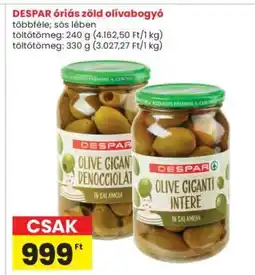 Interspar DESPAR óriás zöld olívabogyó ajánlat
