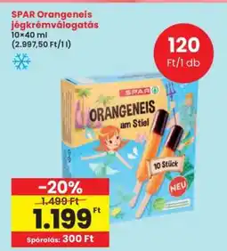 Interspar SPAR Orangeneis jégkrémválogatás ajánlat