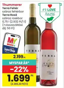 Interspar Thummerer Terra Fehér / Terra Rosé ajánlat