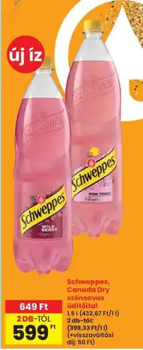 Interspar Schweppes, Canada Dry szénsavas üdítőital ajánlat