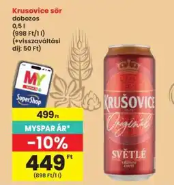 Interspar Krusovice sör ajánlat