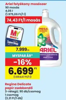 Interspar ARIEL Folyékony mosószer ajánlat