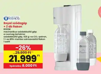 Royal szódagép + 2 db flakon