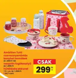 Interspar Ambition Tutti cseresznye mintás konyhai termékek ajánlat