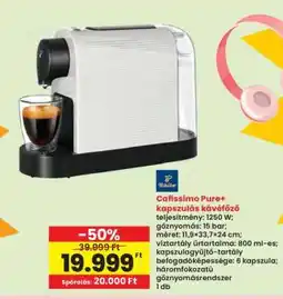Interspar Cafissimo PURE+ kapszulás kávéfőző ajánlat