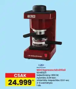 Interspar Mini Espresso kávéfőző SZV612/3 ajánlat
