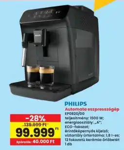 Interspar PHILIPS Automata eszpresszógép ajánlat