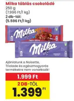 Spar MILKA Táblás csokoládé ajánlat