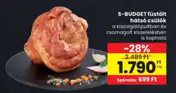 Spar S-BUDGET füstölt hátsó csülök ajánlat