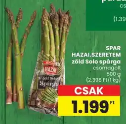 Spar SPAR HAZAI.SZERETEM zöld Solo spárga ajánlat