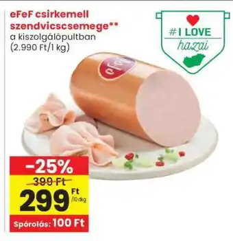 Spar eFeF csirkemell szendvicscsemege ajánlat