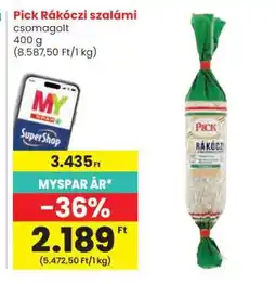 Spar PICK Rákóczi szalámi ajánlat