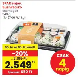 Spar SPAR enjoy. Sushi Saiko ajánlat