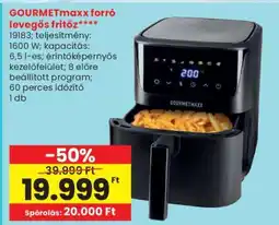 Spar GOURMETmaxx forró levegős fritőz ajánlat