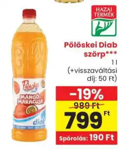 Spar Pölöskei Diab Szörp ajánlat