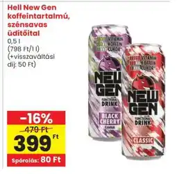 Spar Hell New Gen koffeintartalmú, szénsavas üdítőital ajánlat