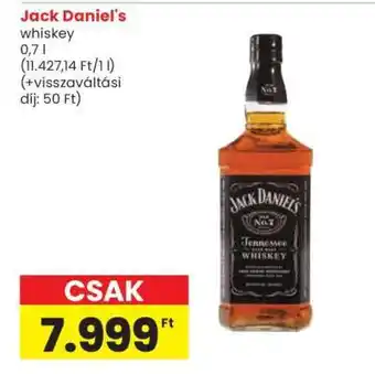 Spar JACK DANIEL'S Whiskey ajánlat
