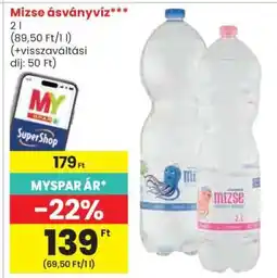 Spar Mizse ásványvíz ajánlat