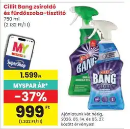 Spar Cillit Bang zsíroldó és fürdőszoba-tisztító ajánlat
