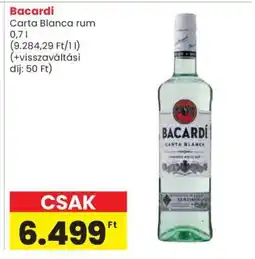 Spar BACARDI Carta Blanca Rum ajánlat