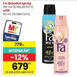 Spar Fa dezodorspray/stift ajánlat
