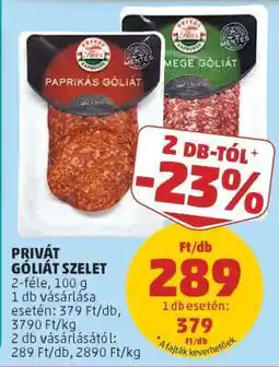 PENNY PRIVÁT GÓLIÁT SZELET ajánlat