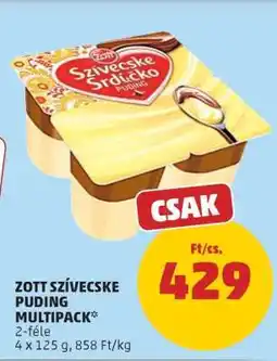 PENNY Zott Szívecske Puding Multipack ajánlat