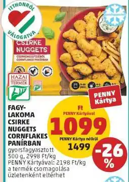 PENNY Fagy-Lakoma Csirke Nuggets Cornflakes Panírban ajánlat
