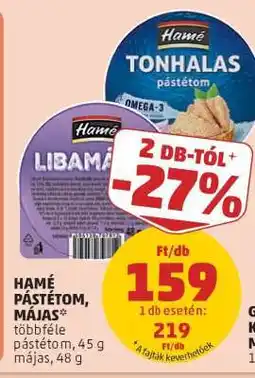 PENNY HAMÉ PÁSTÉTOM, MÁJAS ajánlat