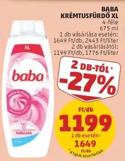 PENNY BABA KRÉMTUSFÜRDŐ XL ajánlat