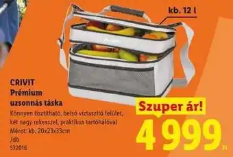 CRIVIT Prémium uzsonnás táska
