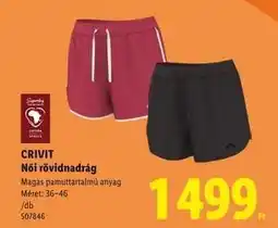 Lidl CRIVIT Női rövidnadrág ajánlat