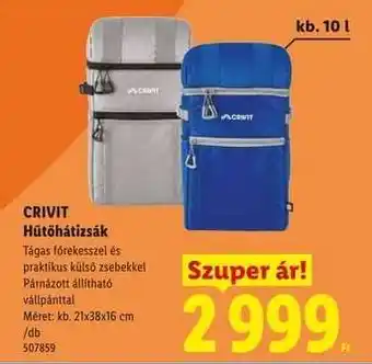 CRIVIT Hűtőhátizsák