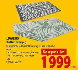 Lidl LIVARNO Kültéri szőnyeg ajánlat